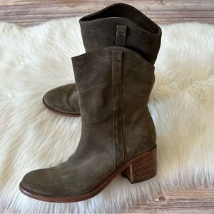 Alberto Fermani Suede Leather Boots Sz 38/7.5 Made In Italy